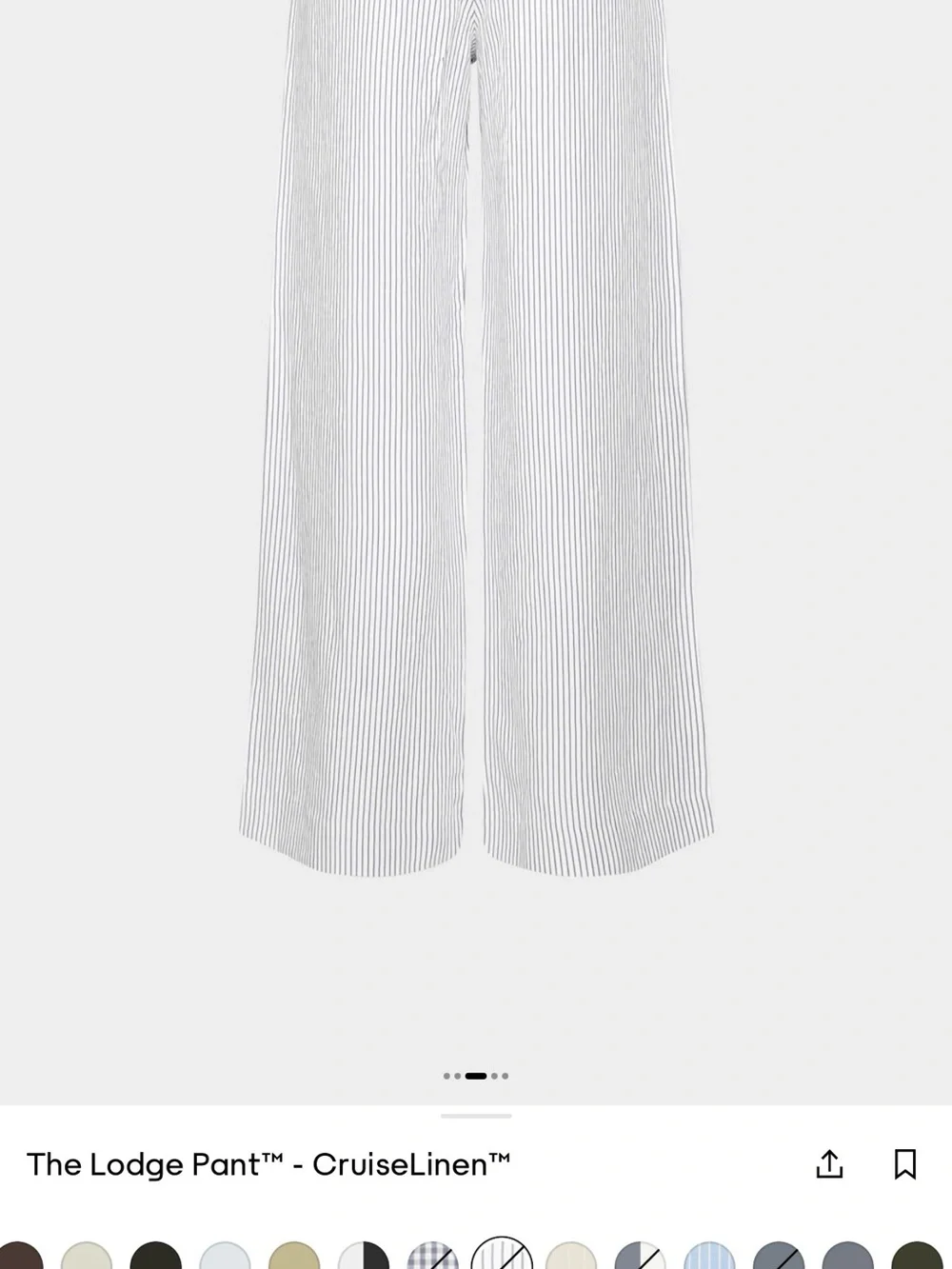 Aritzia Lodge pant cruise Linen size L NWOT